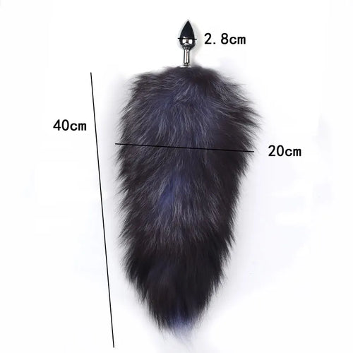 Adult Fox Dress-Up Set: 40cm Plush Tail and Matching Mask