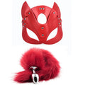 Adult Fox Dress-Up Set: 40cm Plush Tail and Matching Mask