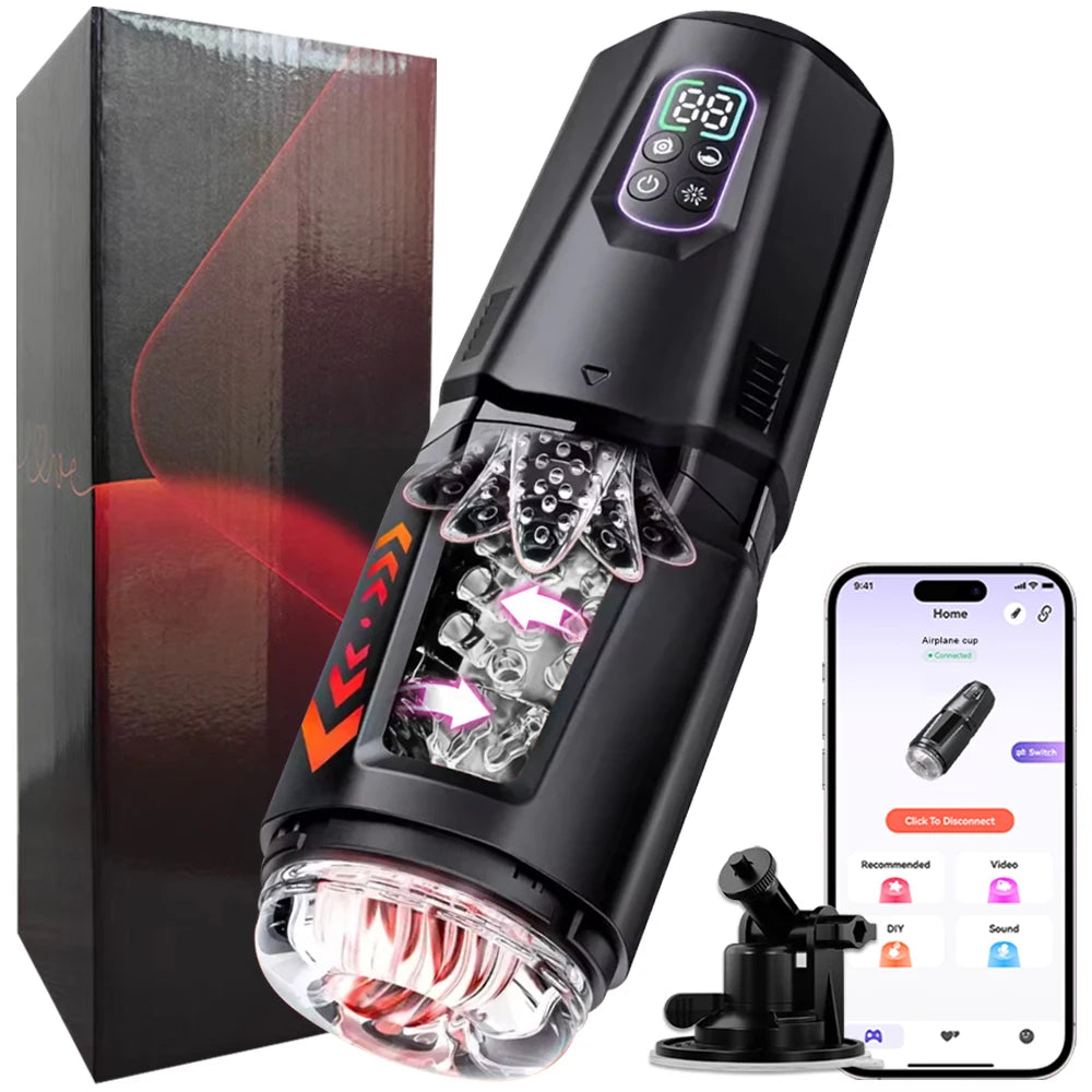 App-Controlled Hands-Free Male Massager