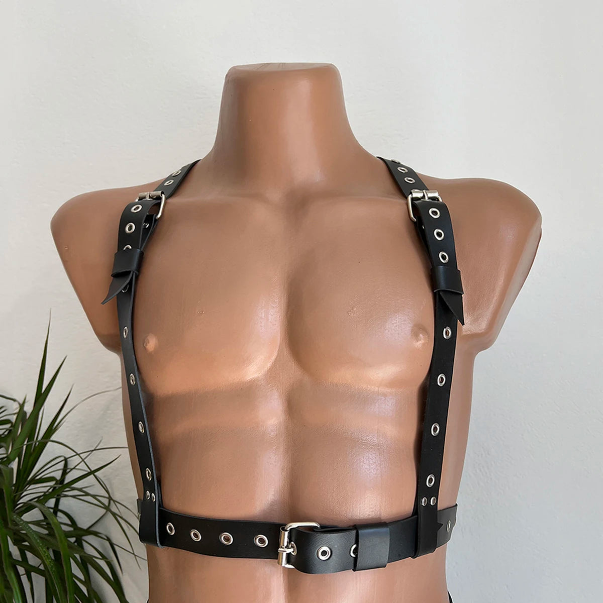 Mens Leather Lingerie Harness