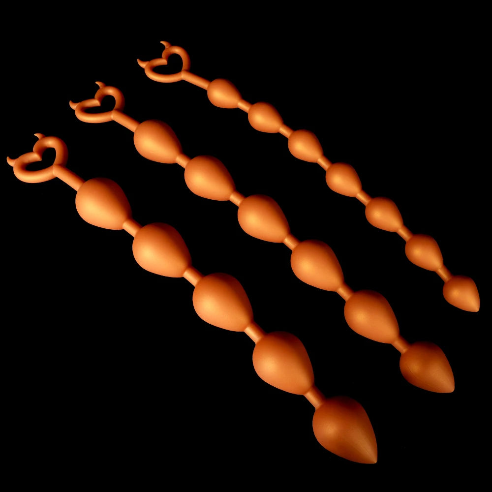 Love Devil Extra-Long Silicone Graduated Anal Beads
