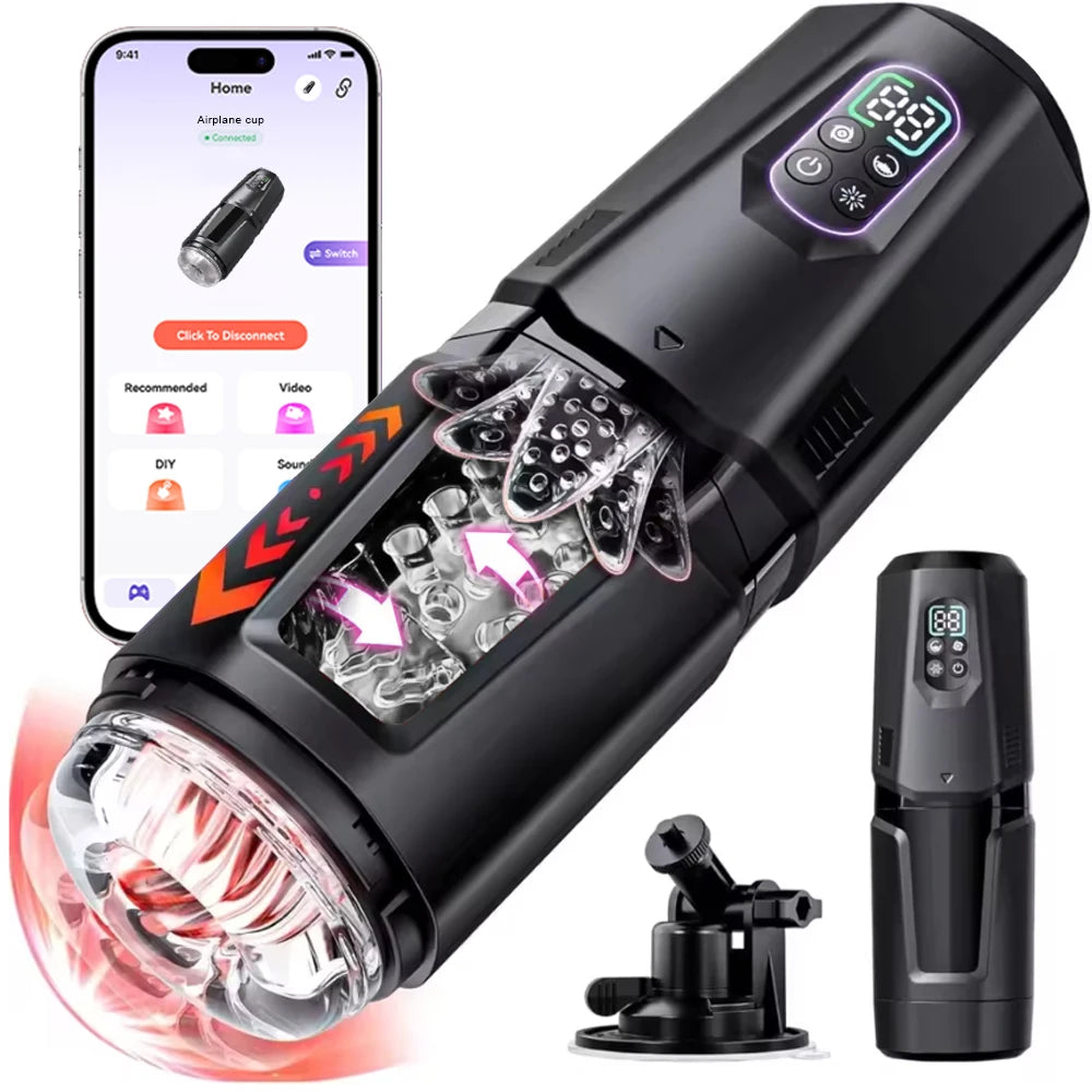 App-Controlled Hands-Free Male Massager