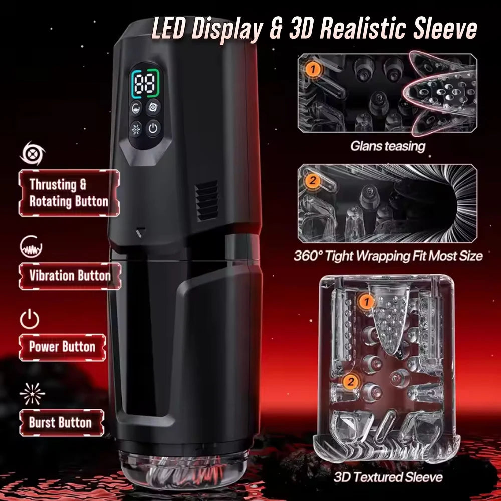 App-Controlled Hands-Free Male Massager
