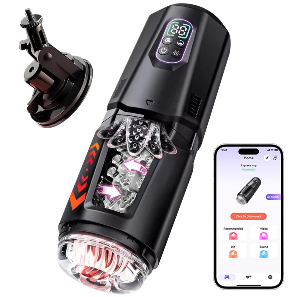 App-Controlled Hands-Free Male Massager