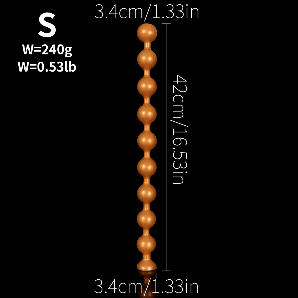 Extra-Long Silicone Graduated Anal Beads