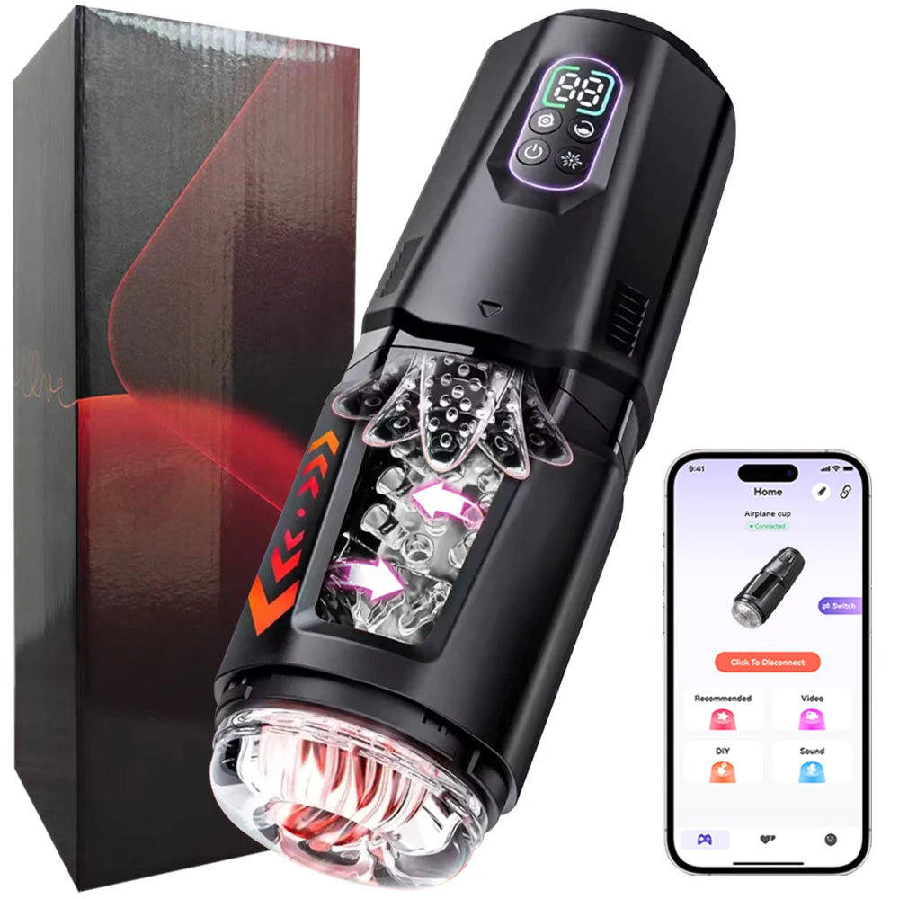 App-Controlled Hands-Free Male Massager