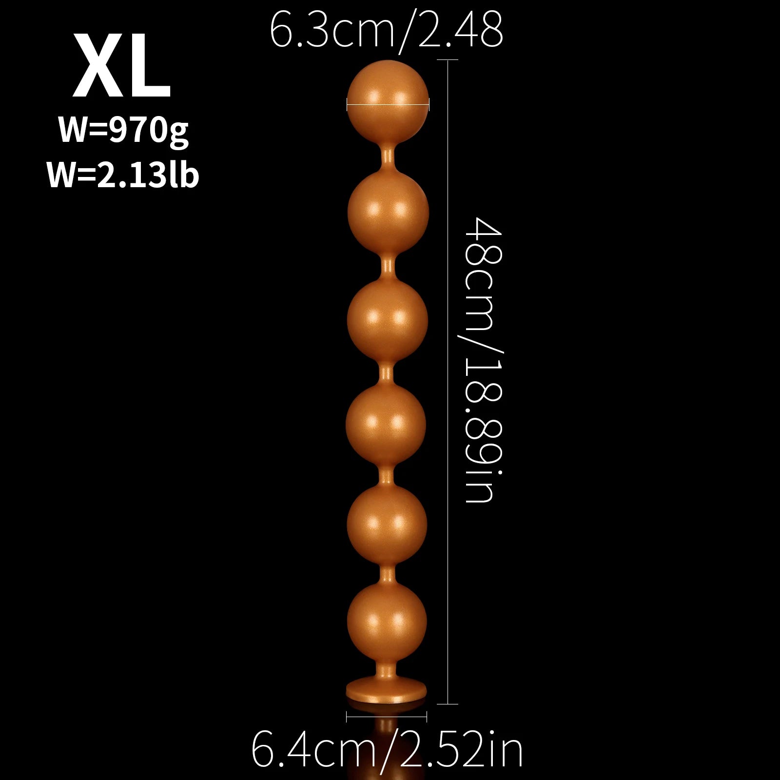 Extra-Long Silicone Graduated Anal Beads