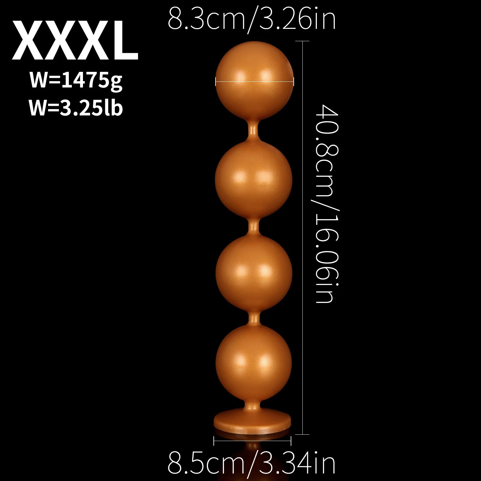 Extra-Long Silicone Graduated Anal Beads