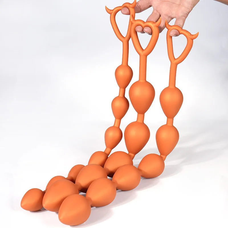 Love Devil Extra-Long Silicone Graduated Anal Beads
