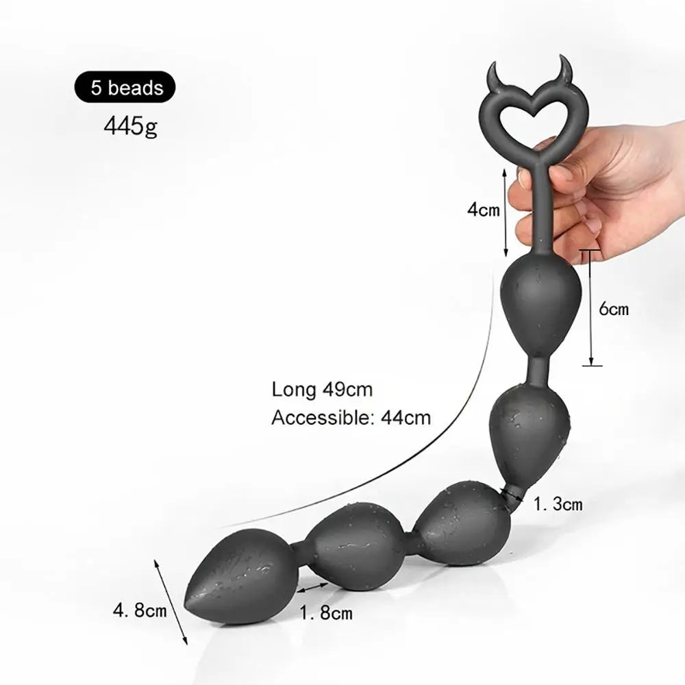 Love Devil Extra-Long Silicone Graduated Anal Beads