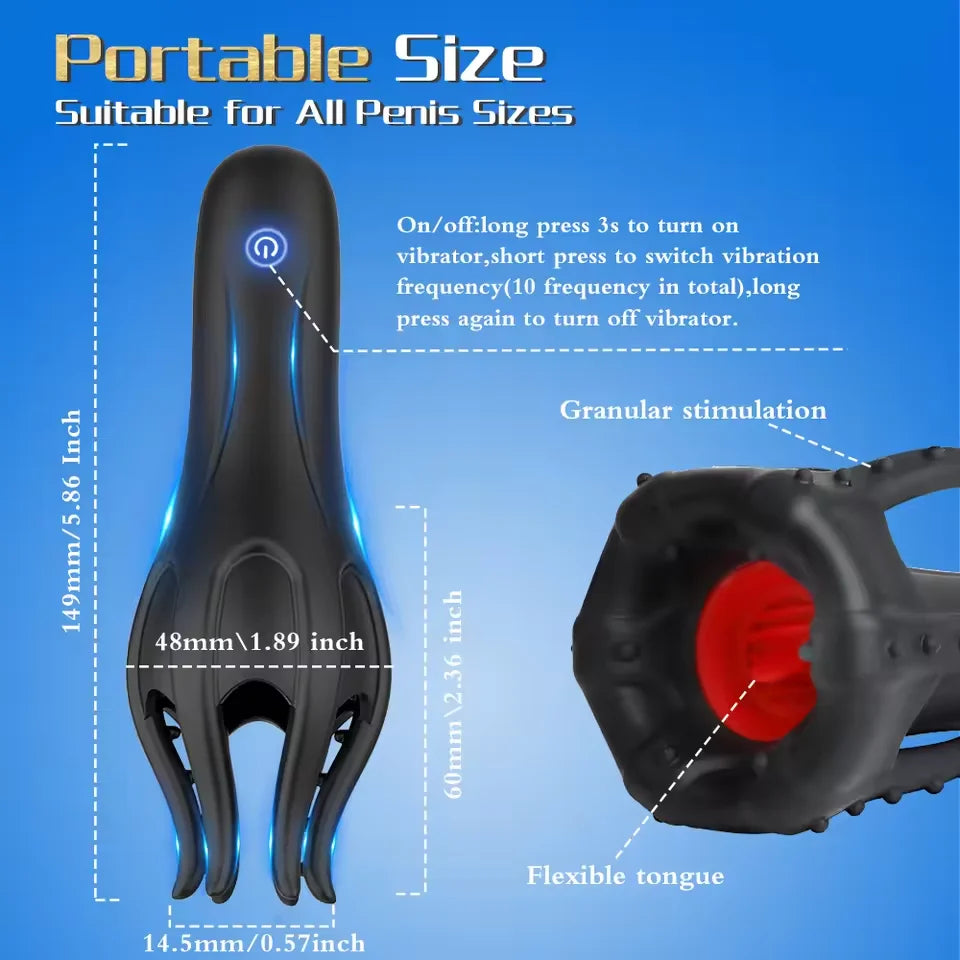 Sonic Tongue Oral Massager | Premium Male Glans Trainer