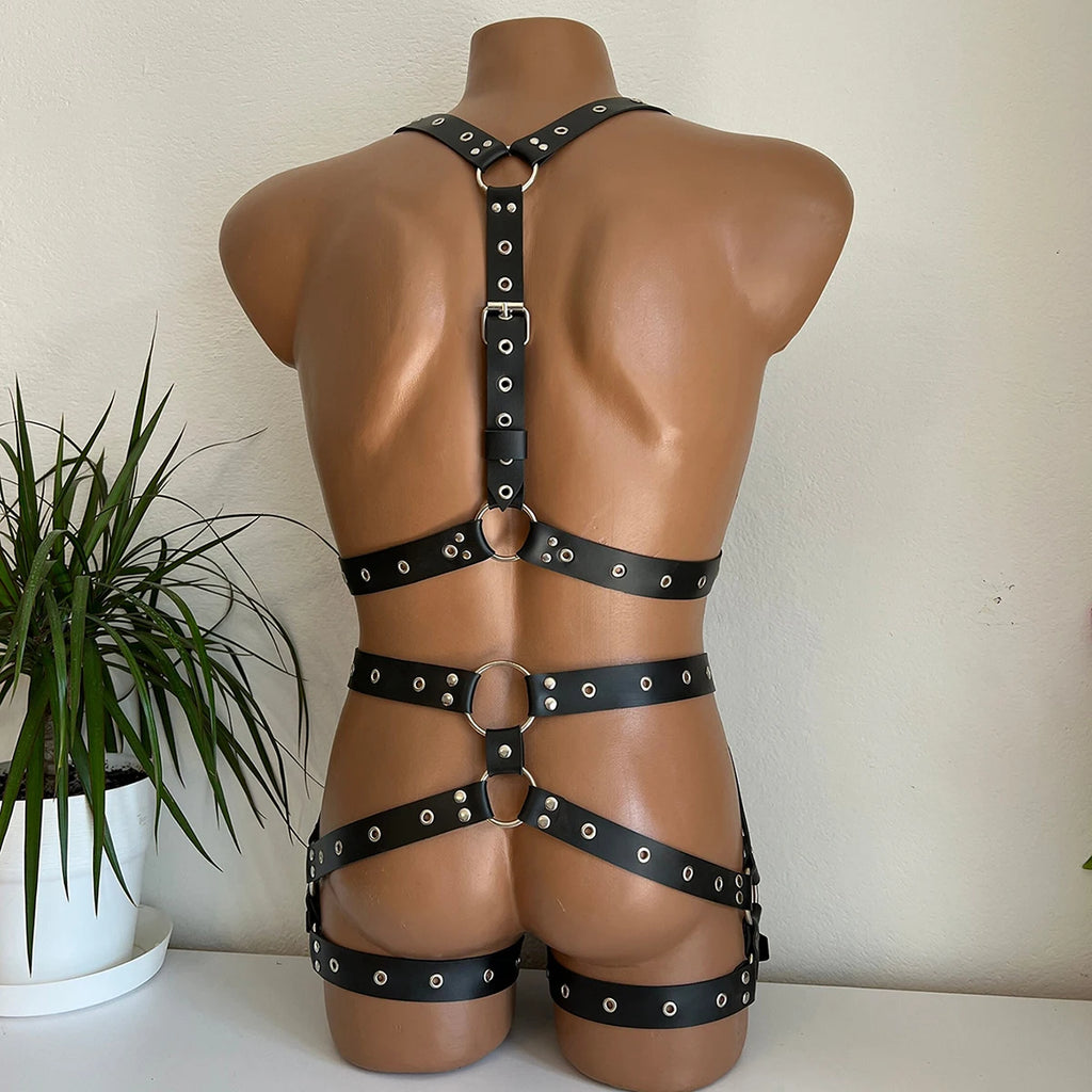 Mens Leather Lingerie Harness